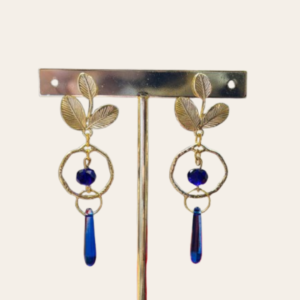 pendientes de acero modelo sicilia azul