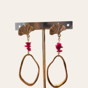 pendientes de acero modelo madeira rosa