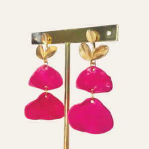 pendientes de arcilla polimérica modelo siena rosa