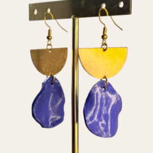 pendientes de arcilla polimérica modelo florencia morado
