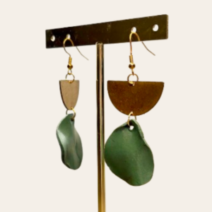 pendientes de arcilla polimérica modelo florencia verde